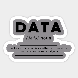 Data Definition Meaning White Edition Sticker